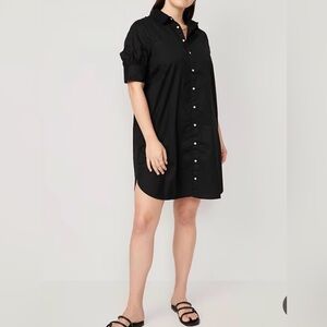Old Navy Women's Black Casual Button Down Dress